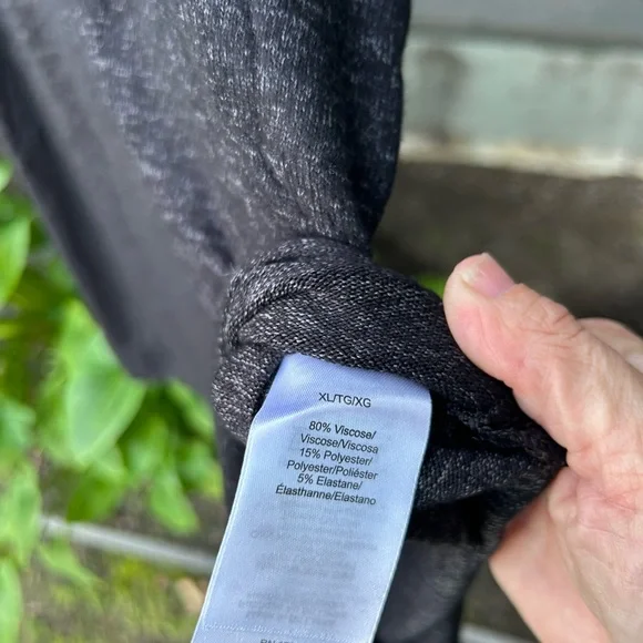 NWT Donna Karen Sweater Knit Caftan Sleep Shirt Night Gown Lounge Wear Sz XL - Picture 8 of 9